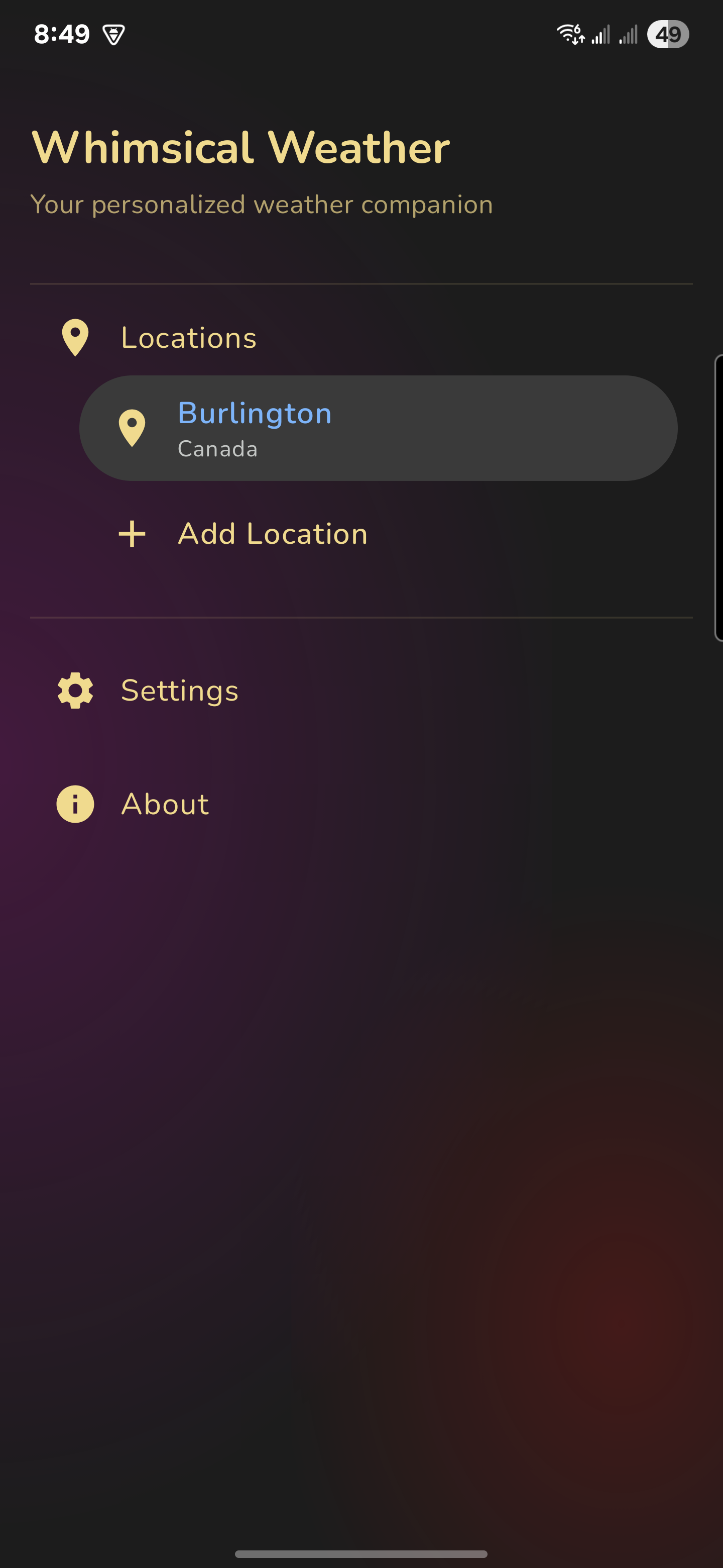 Navigation drawer