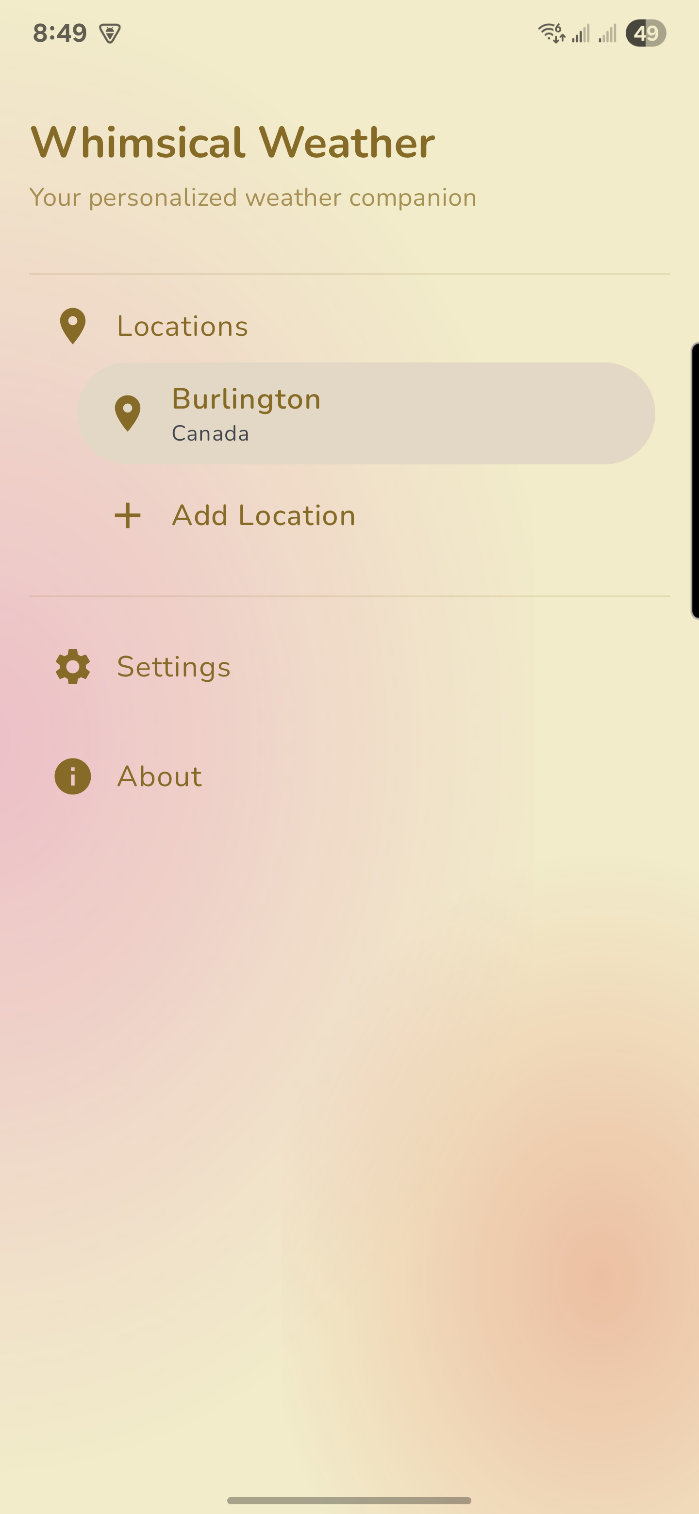 Navigation drawer